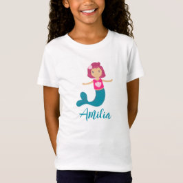 Niedlich Pastel Seashell Mermaid Princess T-Shirt