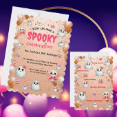Niedlich Pastel Spooky Ghost Kindergeburtstag Einl Einladung