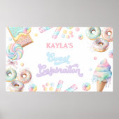 Niedlich Pastel Sweet Candyland Lollipop Girl Birt Poster (Vorne)