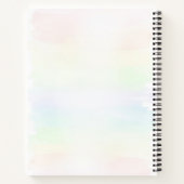 Niedlich Pastel Unicorn Girl-Notebook Notizblock (Rückseite)