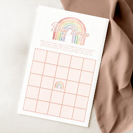 Niedlich Pastel Watercolor Rainbow Baby Bingo Game