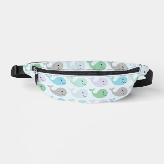 Niedlich Pastel Whale Muster Bauchtasche (Vorderseite)