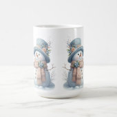 NIEDLICH PASTEL WINTER SNOWMAN & BIRDHOUSE KAFFEETASSE (Mittel)