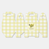 Niedlich Pastel Yellow Gingham Baby Girl Dusche Geschenkschachtel (Ungeklappt)