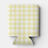 Niedlich Pastel Yellow Gingham Dosenkühler (Rückseite)