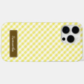 Niedlich Pastel Yellow Gingham Pattern Case-Mate iPhone Hülle (Rückseite (Horizontal))
