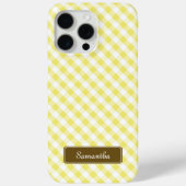 Niedlich Pastel Yellow Gingham Pattern Case-Mate iPhone Hülle (Rückseite)