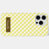Niedlich Pastel Yellow Gingham Pattern Case-Mate iPhone Hülle (Rückseite (Horizontal))