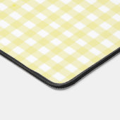 Niedlich Pastel Yellow Gingham Pattern Desk Mat Schreibtischunterlage (Ecke)
