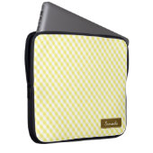 Niedlich Pastel Yellow Gingham Pattern Laptopschutzhülle (Vorne Rechts)