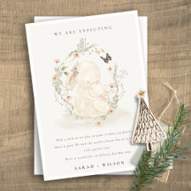 Niedlich Pastell Baby Mum Bunny Floral Wreath Baby