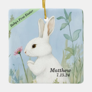 Niedlich Pastell Bunny Osterel Keramikornament