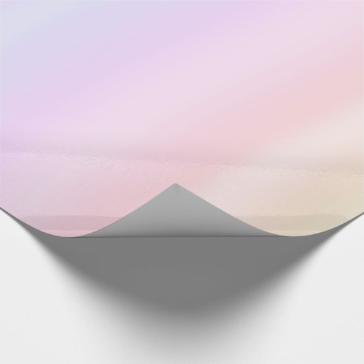 Niedlich Pastell Pink Blauer Regenbogen Gradient Geschenkpapier (Ecke)