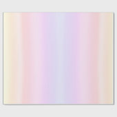 Niedlich Pastell Pink Blauer Regenbogen Gradient Geschenkpapier (Flach)
