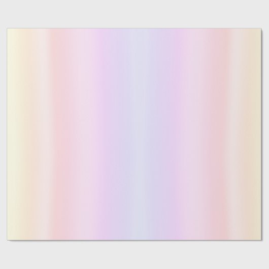 Niedlich Pastell Pink Blauer Regenbogen Gradient Geschenkpapier (Flach)