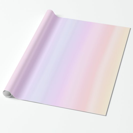 Niedlich Pastell Pink Blauer Regenbogen Gradient Geschenkpapier (Ungerollt)