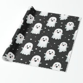 Niedlich Pastell Pink Halloween Ghost & Pumpkin Geschenkpapier (Ungerollt)