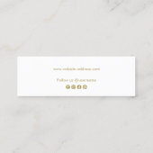 Niedlich Pastell Pink Script Beauty Mini Visitenkarte (Rückseite)