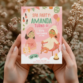 Niedlich Pastell Pink Wellness-Center Geburtstag Einladung