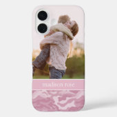 Niedlich Pastell Rosa Camouflage Personalisiertes  Case-Mate iPhone Hülle (Rückseite)