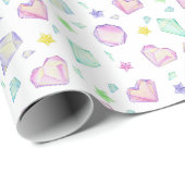 Niedlich Pastell Scattered Diamonds Geschenkpapier (Rolleneckpunkt)