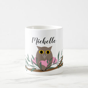 Niedlich Pastellrosa Hörschale auf dem Zweig Pers Kaffeetasse