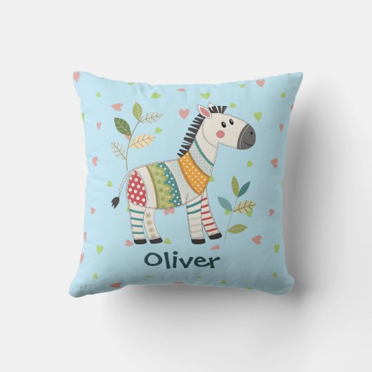 Niedlich Patchwork Zebra Kissen (Rückseite)