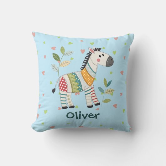 Niedlich Patchwork Zebra Kissen (Vorderseite)