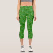 Niedlich Patricks Day Green Irish Lucky Clover Pat Capri Leggings (Vorderseite)