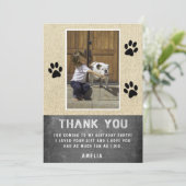 Niedlich Paw Print Chalkboard Geburtstag Foto Viel Karte (Stehend Vorderseite)