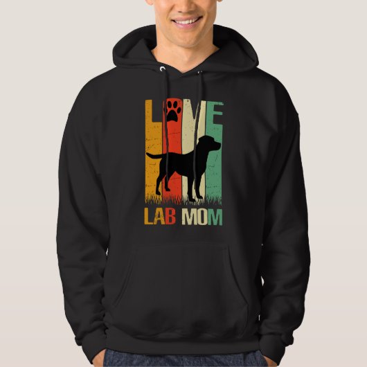 Niedlich Paw Print Labrador Retriever Labrador Dog Hoodie (Vorderseite)