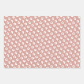 Niedlich Paw Prints Pink Weihnachten Geschenkpapier Set (Vorderseite 2)