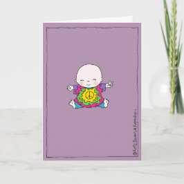 Niedlich Peace Baby Hippie / Hippy Baby Dusche Karte