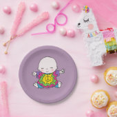 Niedlich Peace Baby Hippie / Hippy-Gefärbte Krawat Pappteller (Party)