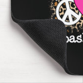 Niedlich Peace Liebe Basketball Leopard Druckfraue Mousepad (Ecke)