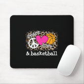 Niedlich Peace Liebe Basketball Leopard Druckfraue Mousepad (Mit Mouse)