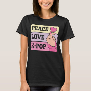 Niedlich Peace Liebe K Pop Music Koreanisch Pastel T-Shirt
