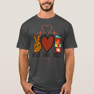 Niedlich Peace Liebe Kaffee Spaß Neuheit Premium T-Shirt