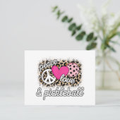 Niedlich Peace Liebe Pickleball Player Funny Pickl (Stehend Vorderseite)