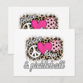 Niedlich Peace Liebe Pickleball Player Funny Pickl (Vorne/Hinten)