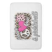 Niedlich Peace Liebe Pickleball Player Funny Pickl Badematte (Vorderseite Vertikal)