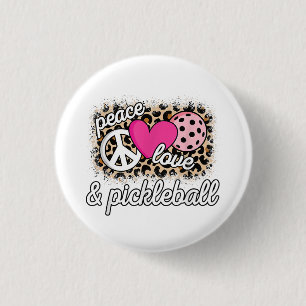 Niedlich Peace Liebe Pickleball Player Funny Pickl Button