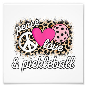 Niedlich Peace Liebe Pickleball Player Funny Pickl Fotodruck