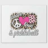 Niedlich Peace Liebe Pickleball Player Funny Pickl Geschenkpapier (Flach)