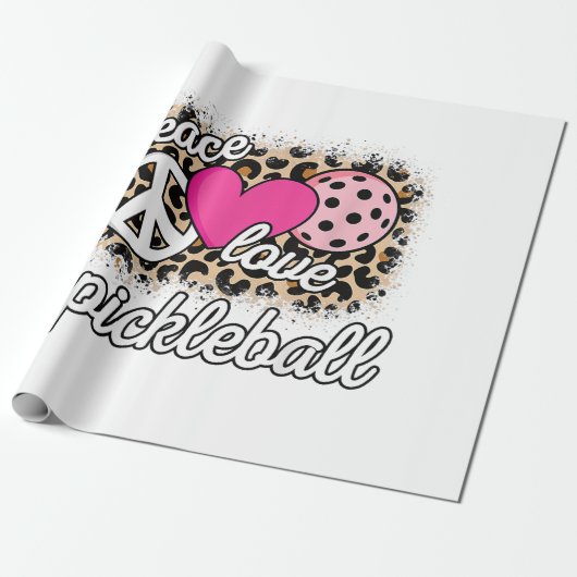 Niedlich Peace Liebe Pickleball Player Funny Pickl Geschenkpapier (Ungerollt)
