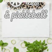 Niedlich Peace Liebe Pickleball Player Funny Pickl Geschirrtuch (Gefaltet)