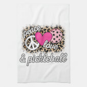 Niedlich Peace Liebe Pickleball Player Funny Pickl Geschirrtuch (Vertikal)