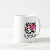 Niedlich Peace Liebe Pickleball Player Funny Pickl Kaffeetasse (VorderseiteRechts)