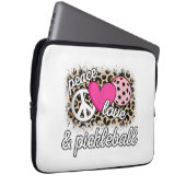 Niedlich Peace Liebe Pickleball Player Funny Pickl Laptopschutzhülle (Vorne Rechts)