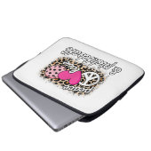 Niedlich Peace Liebe Pickleball Player Funny Pickl Laptopschutzhülle (Vorne Knopf)